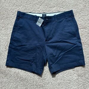 Navy 7" flex chino short / 34